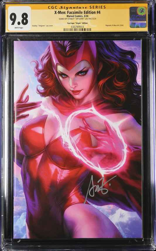 X-MEN: FACSIMILE EDITION #4 FAN EXPO VIRGIN EDITION CGC SS 9.8. SIGNED BY ARTGERM