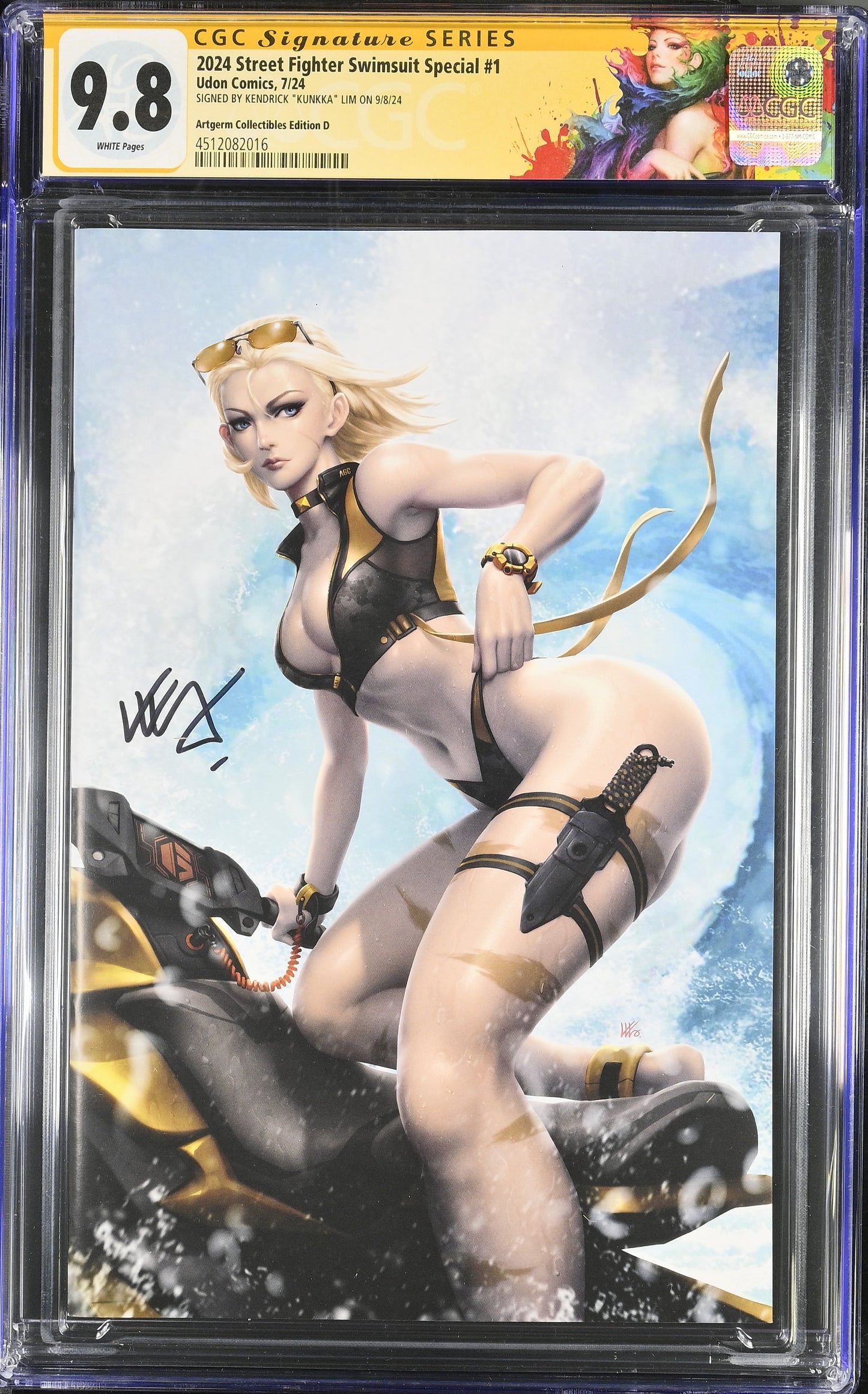 2024 STREET FIGHTER SWIMSUIT SPECIAL #1 KUNKKA EXCLUSIVE CGC SS 9.8. SIGNED BY KUNKKA