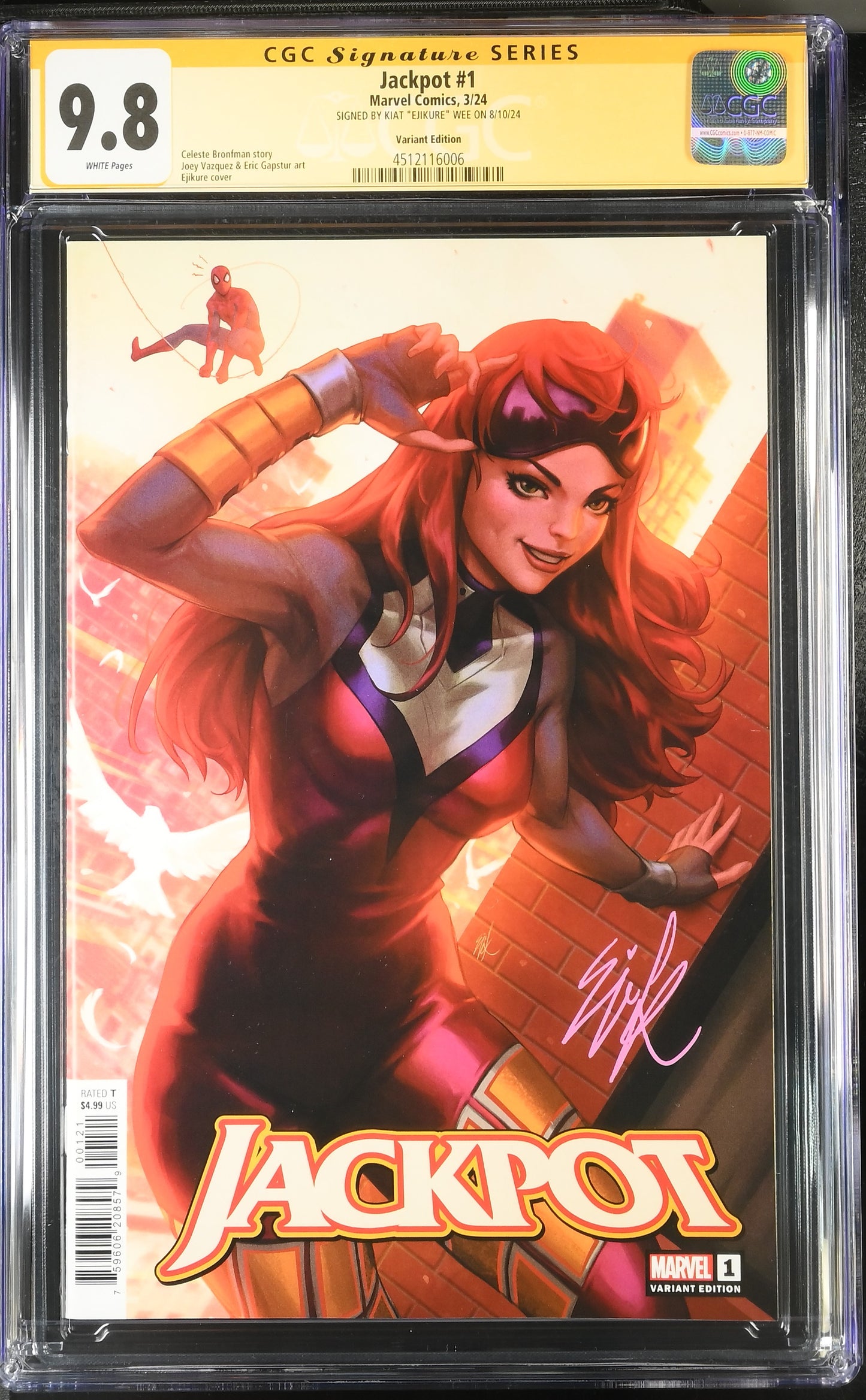 JACKPOT #1 EJIKURE EXCLUSIVE CGC SS 9.8. SIGNED BY EJIKURE