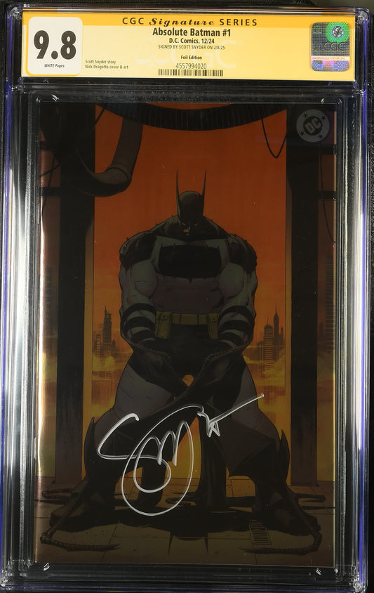 ABSOLUTE BATMAN #1 FOIL EDITION CGC SS 9.8 SIGNED BY SCOTT SNYDER