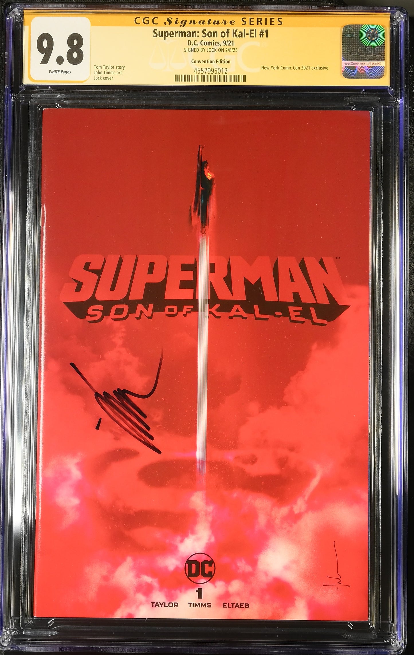 SUPER-MAN: SON OF KA-EL #1 JOCK NYCC EXCLUSIVE CGC SS 9.8. SIGNED BY JOCK