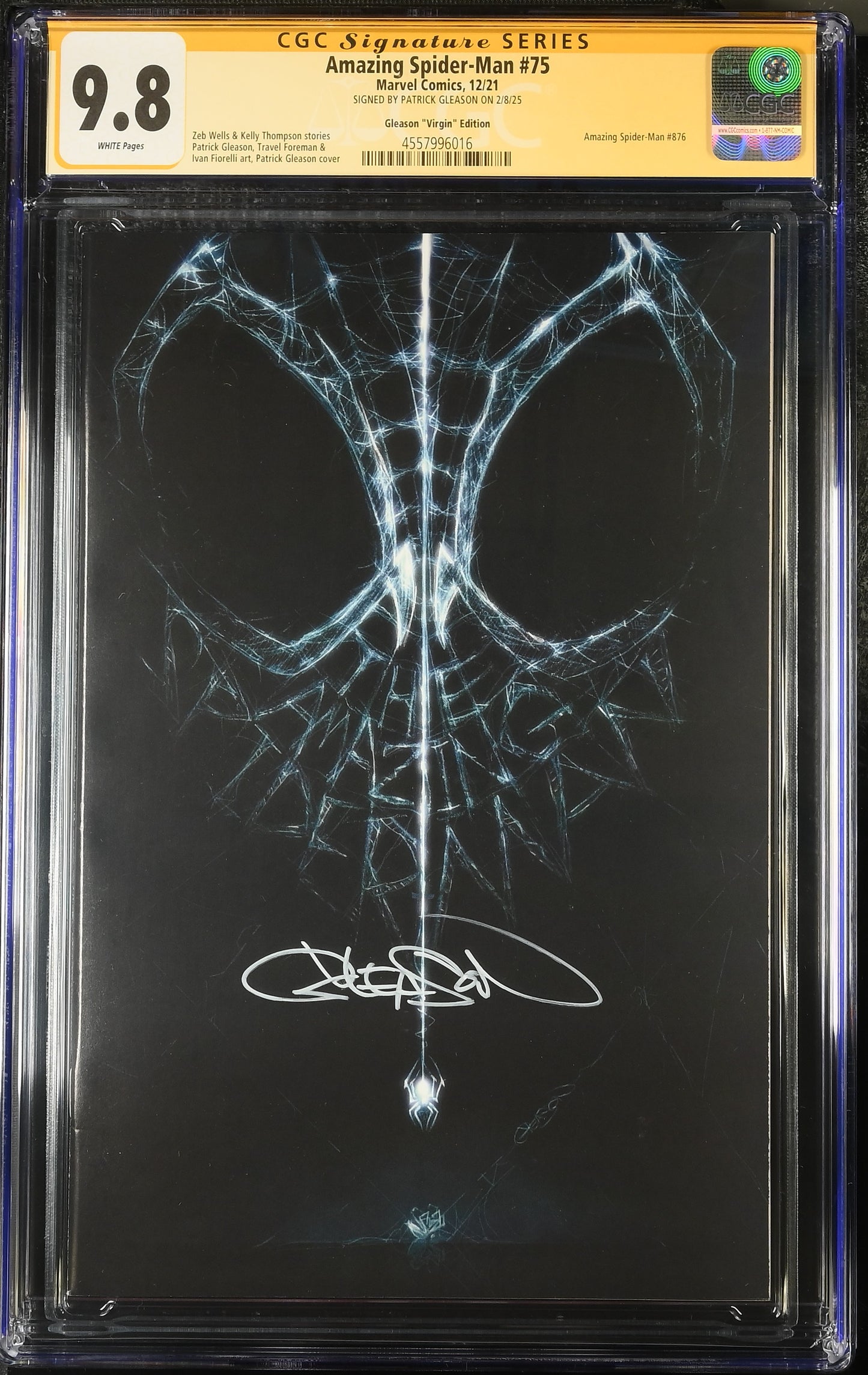 AMAZING SPIDER-MAN #75 GLEASON VIRGIN EXCLUSIVE CGC SS 9.8. SIGNED BY PATRICK GLEASON