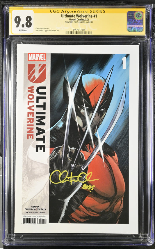 ULTIMATE WOLVERINE #1 (FIRST PRINT) CGC SS 9.8. SIGNED BY CHRIS CONDON