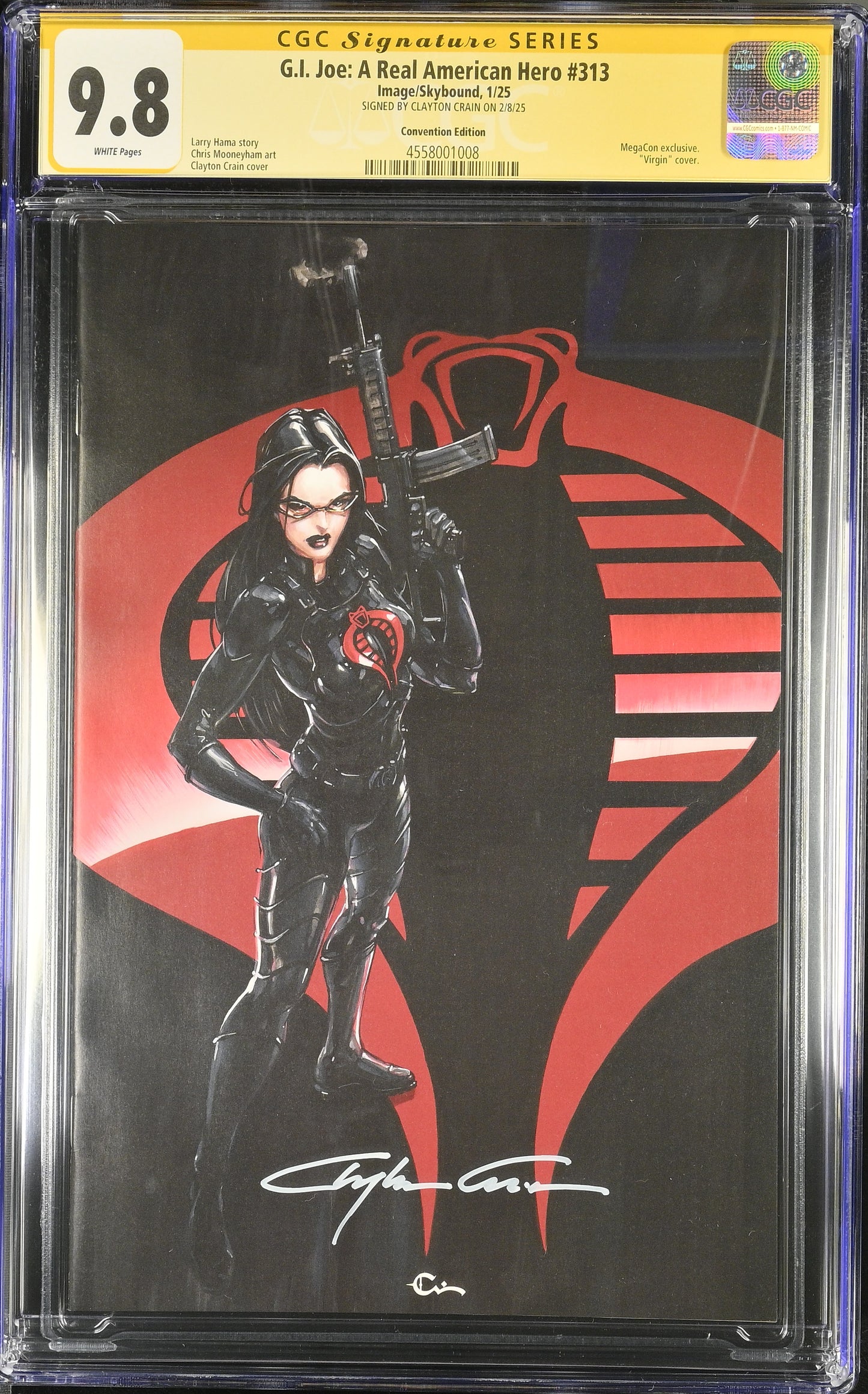 G.I. JOE: A REAL AMERICAN HERO #313 CLAYTON CRAIN MEGACON EDITION CGC SS 9.8 SIGNED BY CLAYTON CRAIN