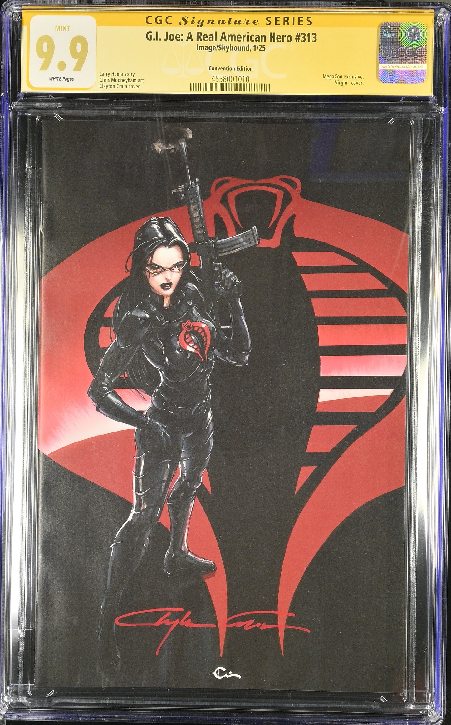 G.I. JOE: A REAL AMERICAN HERO #313 CLAYTON CRAIN MEGACON EDITION CGC SS 9.9 SIGNED BY CLAYTON CRAIN