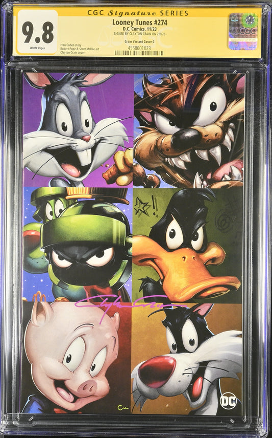 LOONEY TUNES #274 CRAIN VIRGIN EDITION VAR CGC SS 9.8 SIGNED BY CLAYTON CRAIN