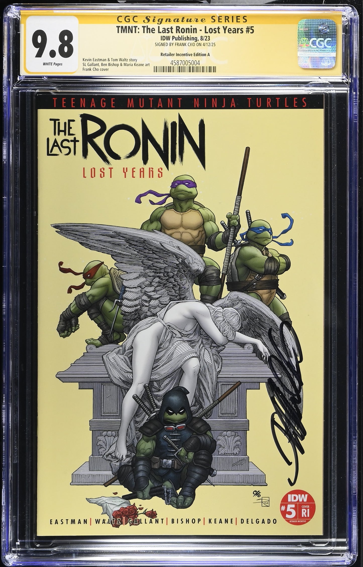 TMNT: THE LAST RONIN - LOST YEARS #5 1:25 CGC SS 9.8. SIGNED BY FRANK CHO