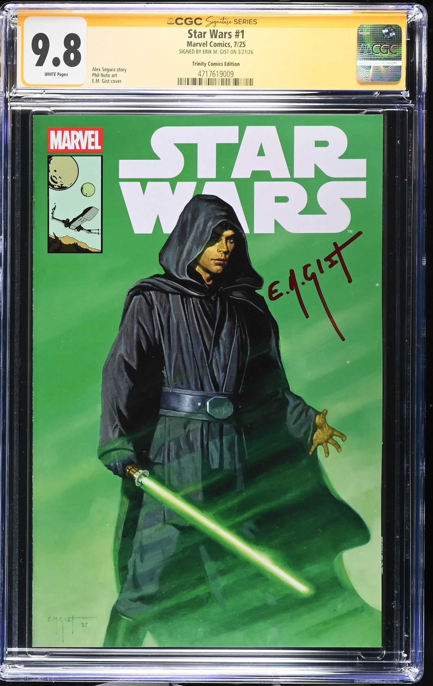 STAR WARS #1 E.M GIST CGC SS 9.8. SIGNED BY E.M GIST