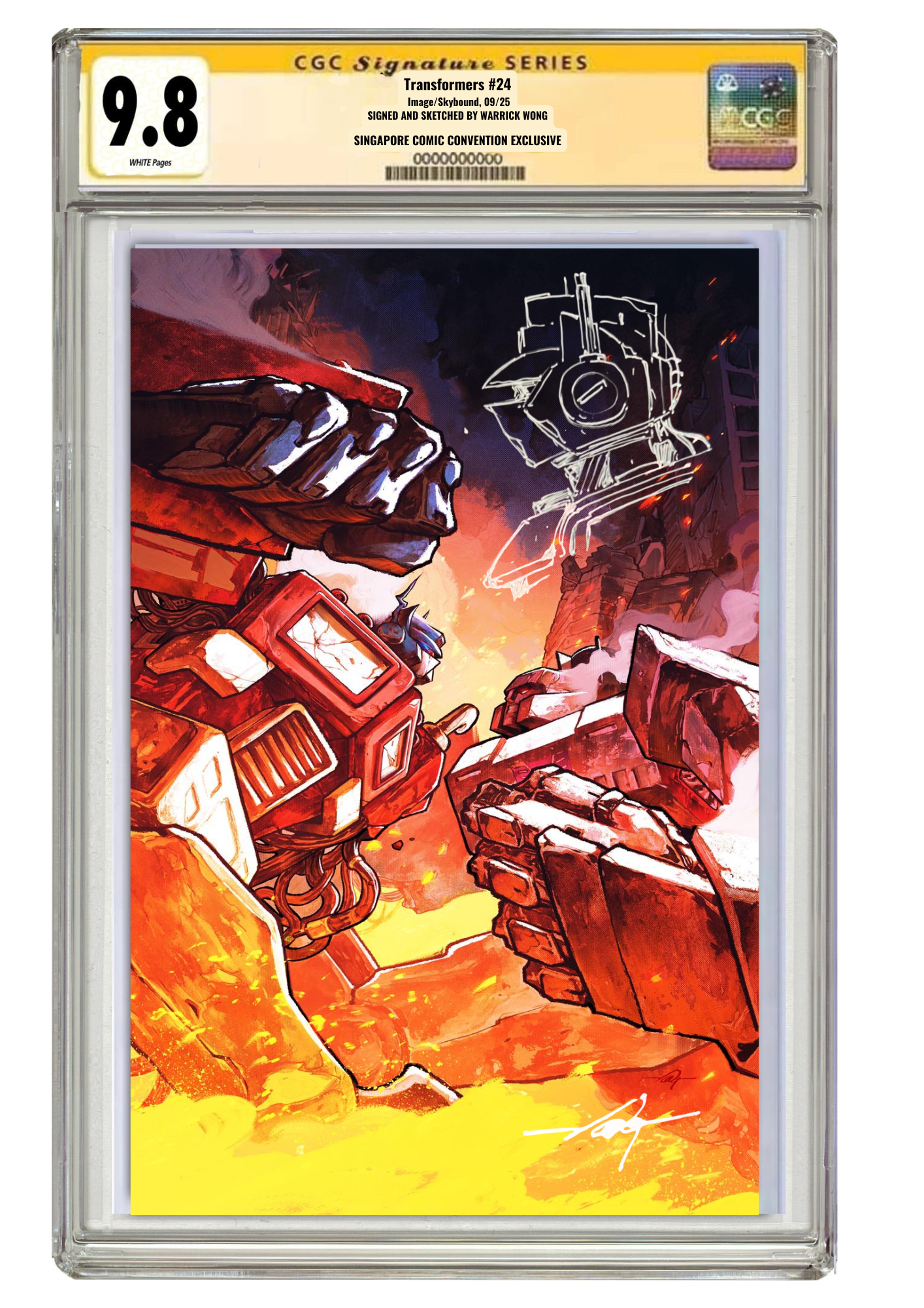 TRANSFORMERS #24 WARRICK WONG SGCC SPOT FOIL EXCLUSIVE - LIMITED TO 500 w NUM COA