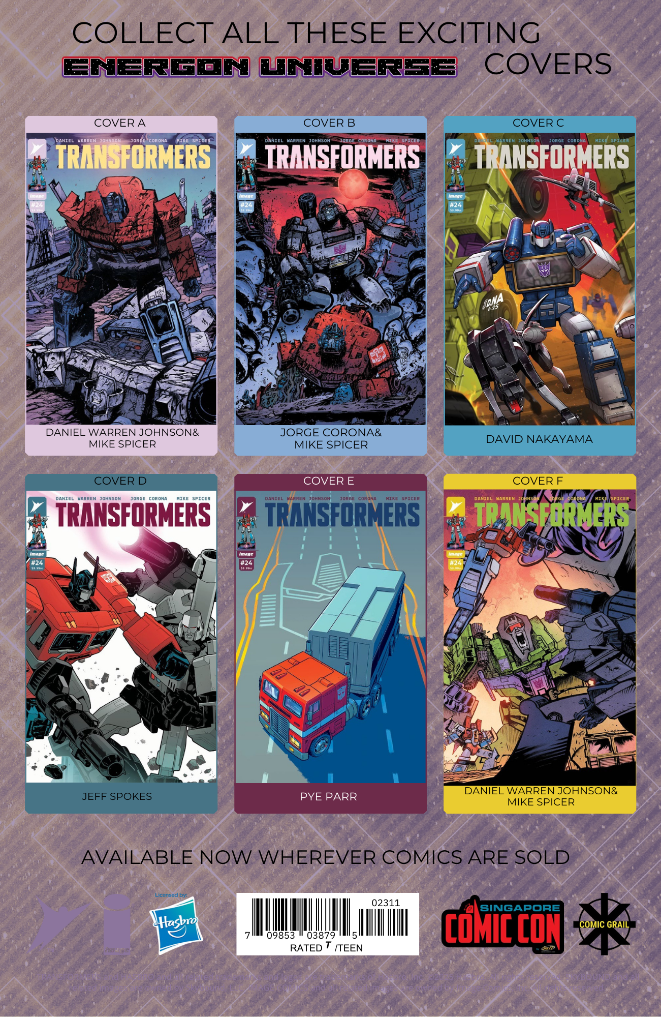 TRANSFORMERS #24 WARRICK WONG SGCC SPOT FOIL EXCLUSIVE - LIMITED TO 500 w NUM COA
