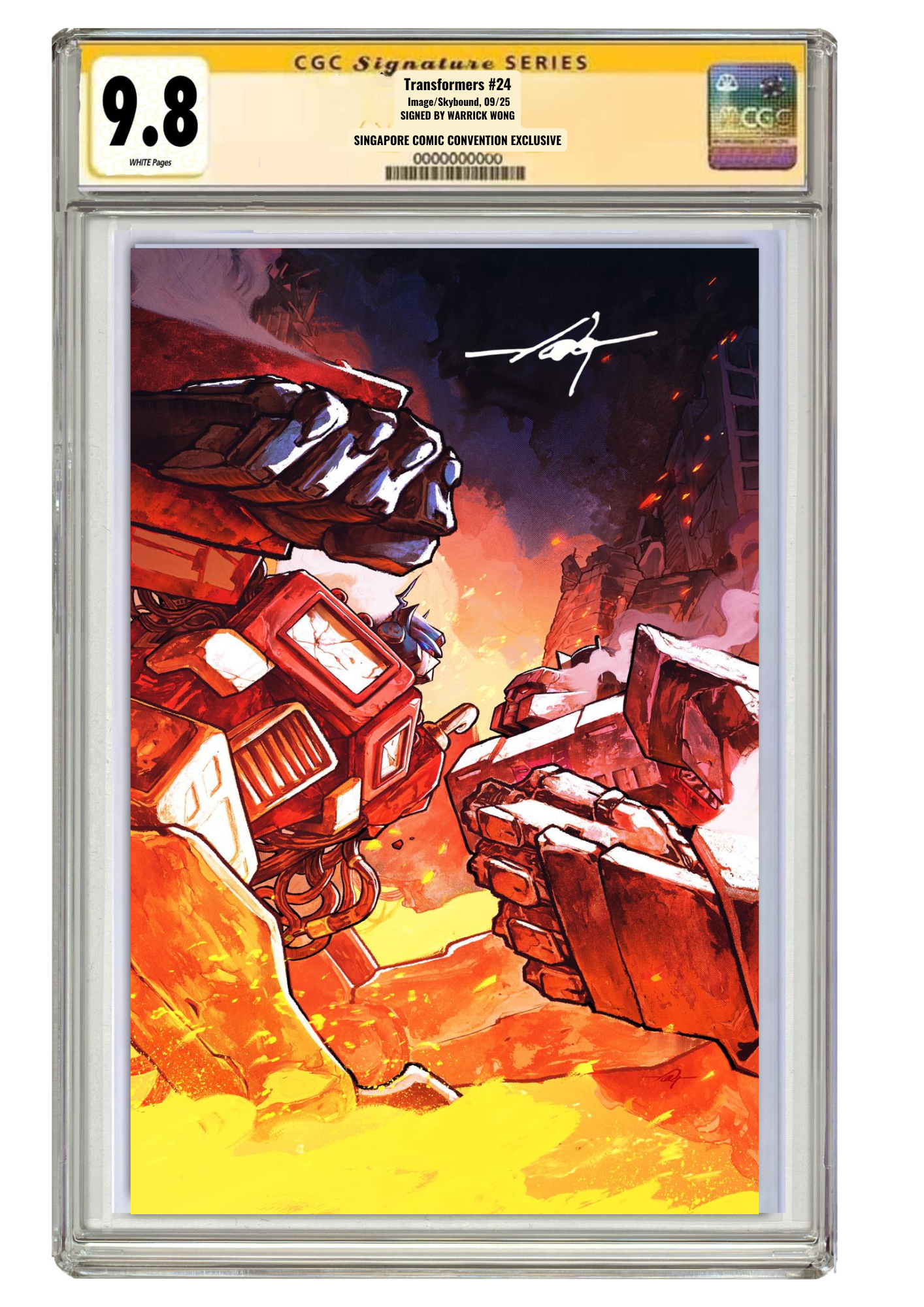 TRANSFORMERS #24 WARRICK WONG SGCC SPOT FOIL EXCLUSIVE - LIMITED TO 500 w NUM COA