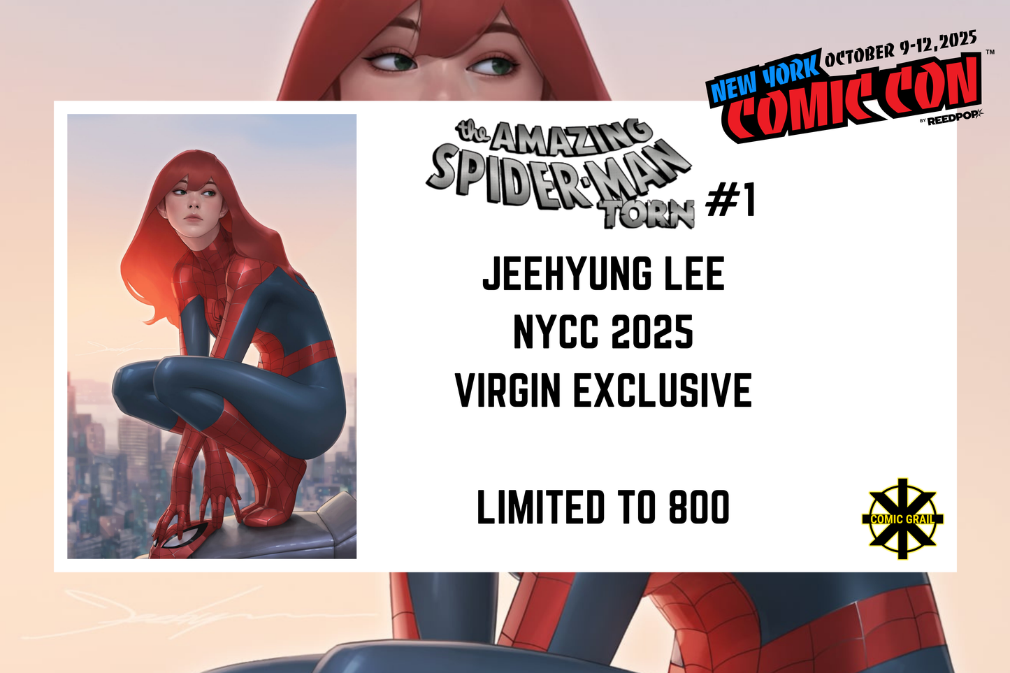 AMAZING SPIDER-MAN : TORN #1 JEEHYUNG LEE NYCC EXCLUSIVE