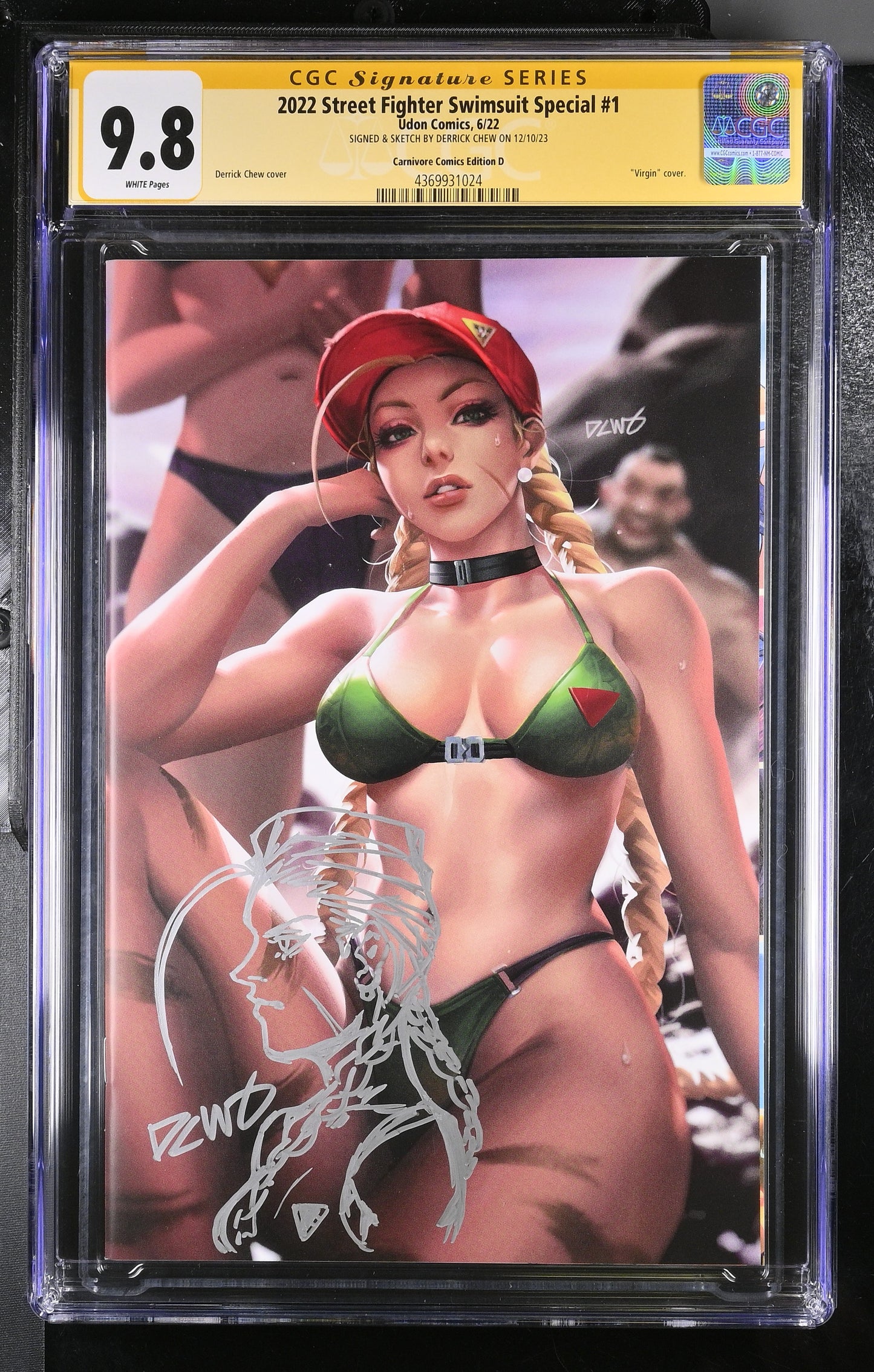 2022 STREET FIGHTER SWIMSUIT SPECIAL #1 CGC SS 9.8. SIGNED AND SKETCH BY DERRICK CHEW