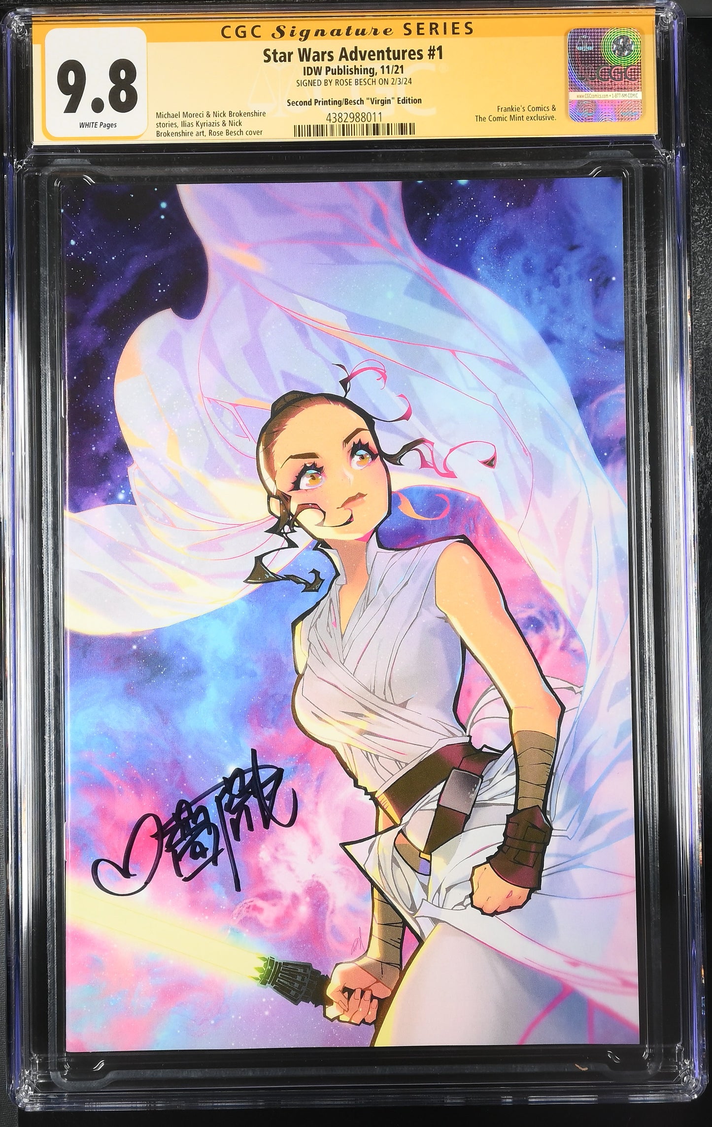 STAR WARS ADVENTURES #1 ROSE BESCH VIRGIN EXCLUSIVE CGC SS 9.8 SIGNED BY ROSE BESCH