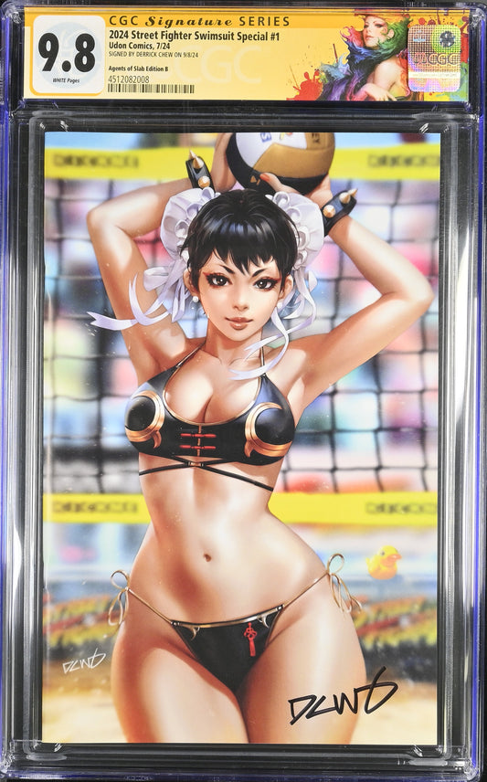 2024 STREET FIGHTER SWIMSUIT SPECIAL #1 DERRICK CHEW EXCLUSIVE CGC SS 9.8. SIGNED BY DERRICK CHEW
