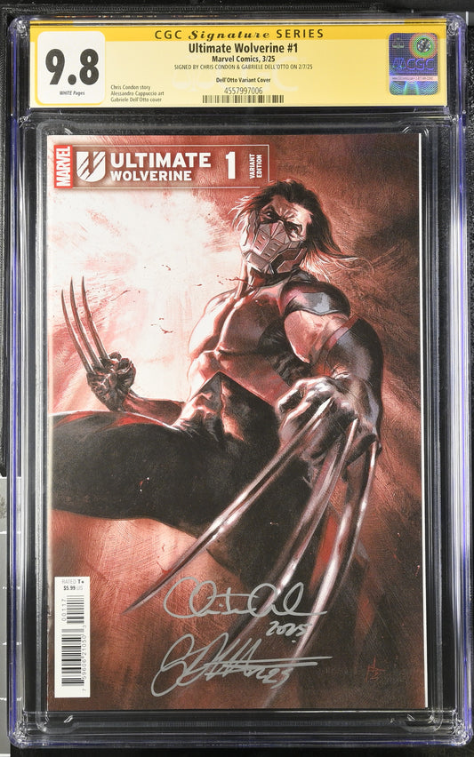 ULTIMATE WOLVERINE #1 1:50 RATIO CGC SS 9.8. SIGNED BY CHRIS CONDON AND GABRIELE DELL'OTTO