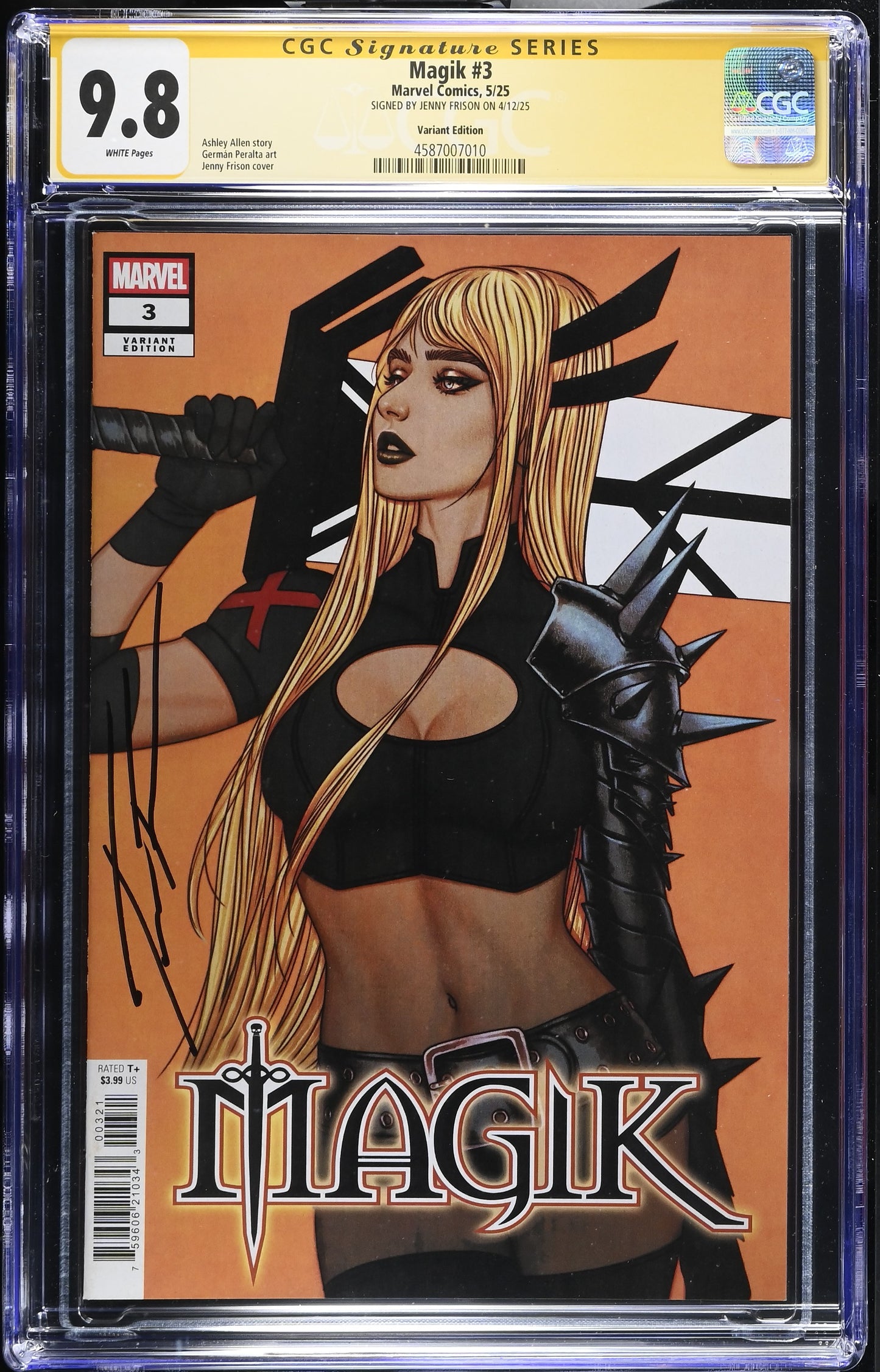 MAGIK #3 JENNY FRISON CGC SS 9.8. SIGNED BY JENNY FRISON