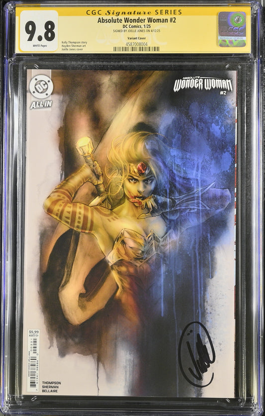 ABSOLUTE WONDER WOMAN #2 CGC SS 9.8. SIGNED BY JOELLE JONES