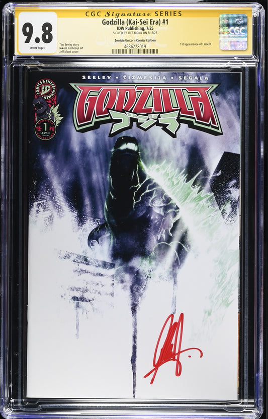 GODZILLA (KAI-SEI ERA) #1 CGC SS 9.8. SIGNED BY JEFF MONK
