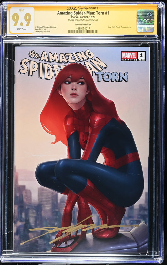 AMAZING SPIDER-MAN: TORN #1 CGC SS 9.9. SIGNED BY JEEHYUNG LEE