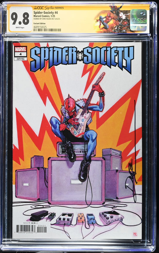 SPIDER-SOCIETY #4 CGC SS 9.8. SIGNED BY DIKE RUAN