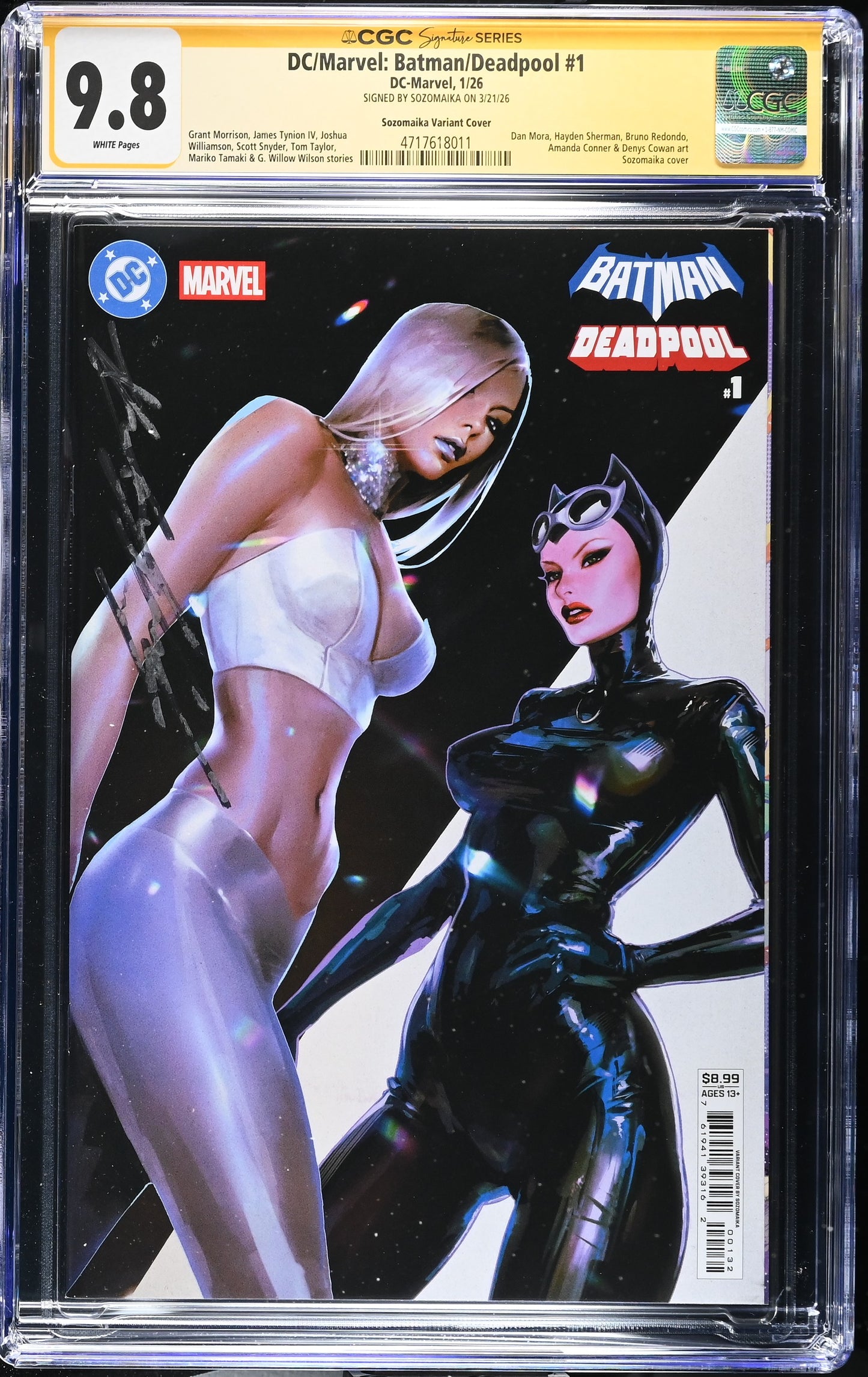 DC/MARVEL: BATMAN/DEADPOOL #1 CGC SS 9.8. SIGNED BY SOZOMAIKA