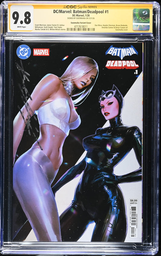 DC/MARVEL: BATMAN/DEADPOOL #1 CGC SS 9.8. SIGNED BY SOZOMAIKA