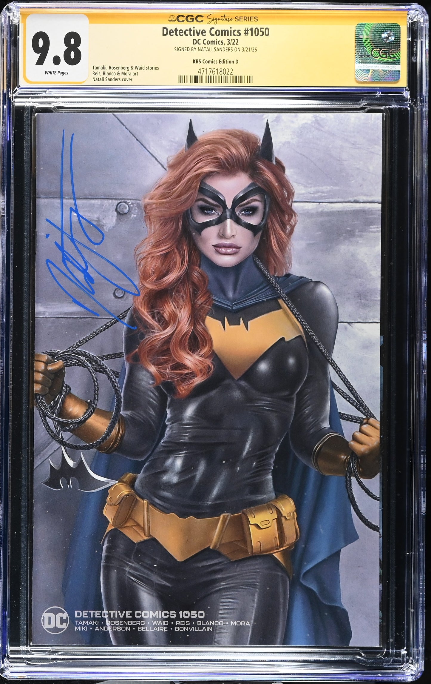 DETECTIVE COMICS #1050 CGC SS 9.8. SIGNED BY NATALI SANDERS