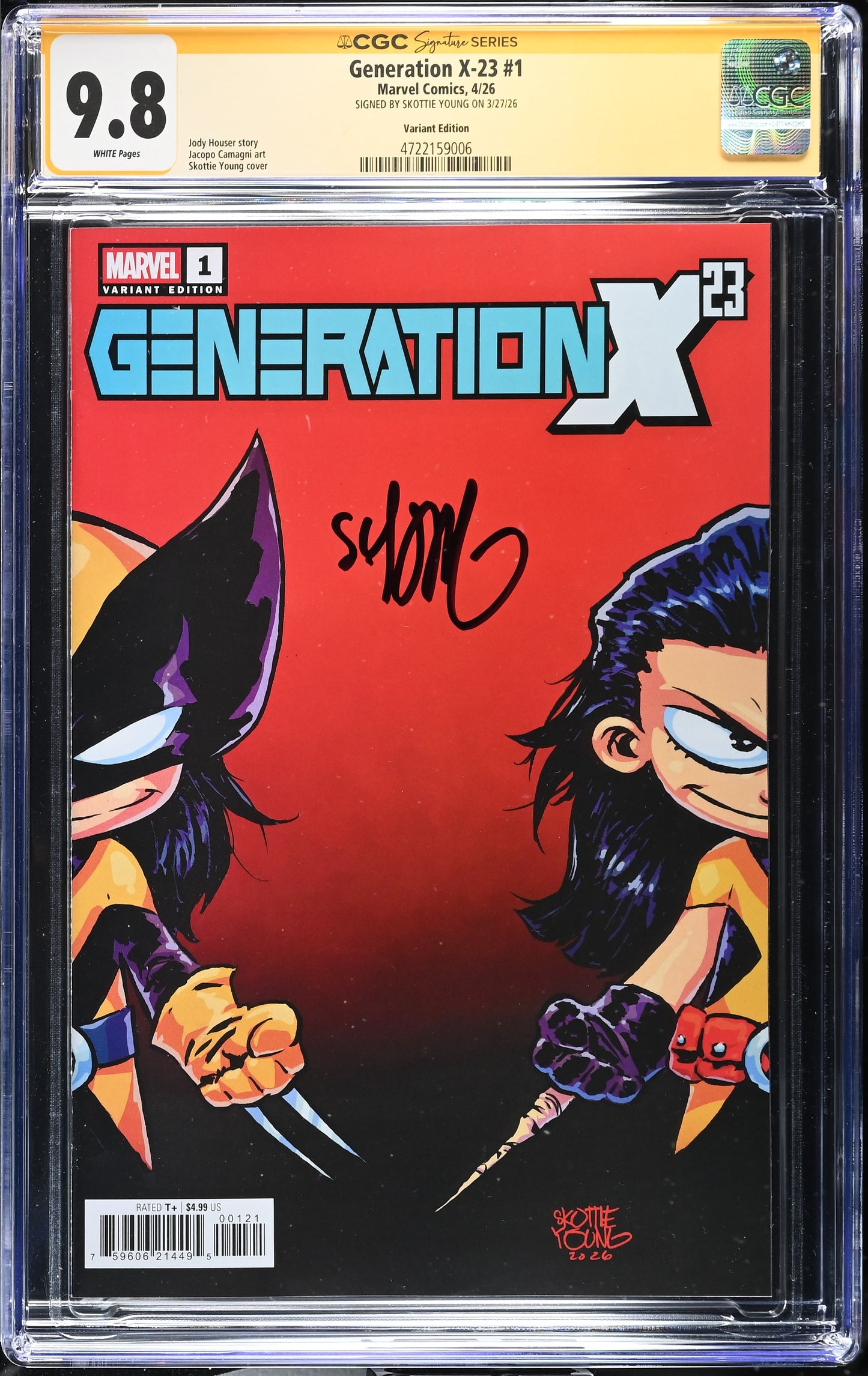 GENERATION X-23 #1 CGC SS 9.8. SIGNED BY SKOTTIE YOUNG