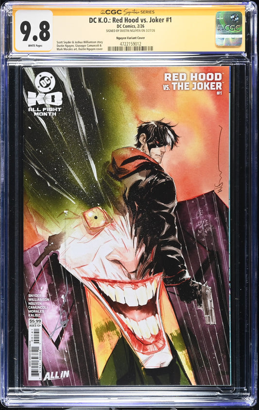 DC K.O.: RED HOOD VS. JOKER CGC SS 9.8. SIGNED BY DUSTIN NGUYEN