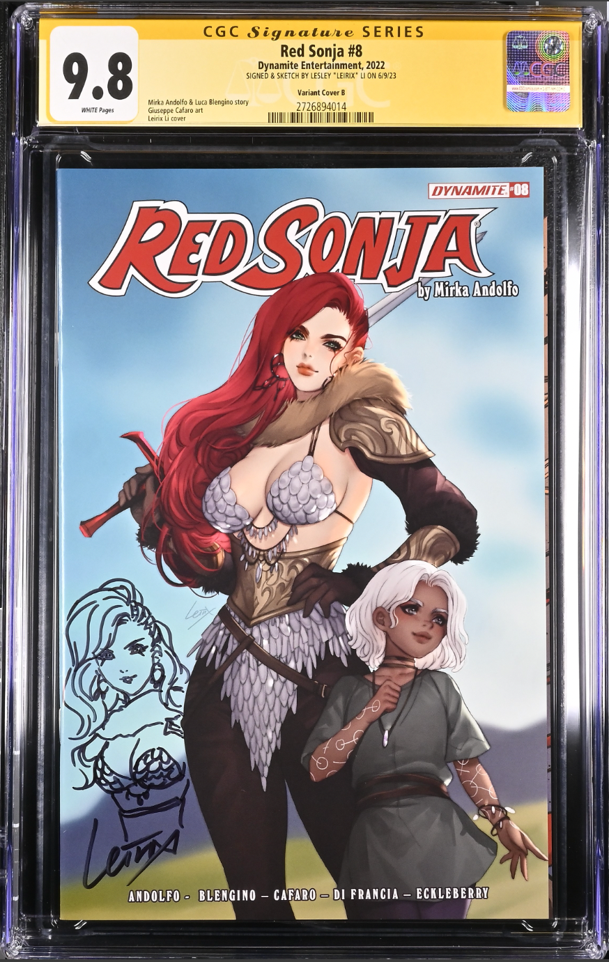 RED SONJA #8 LEIRIX CGC SS + REMARKED 9.8